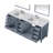 Jacques 84 in. W x 22 in. D Double Bath Vanity, Faucet Set, & 34 in. Mirrors-113025137-66637750