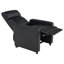 Ensemble de salon inclinable capitonné noir Kryton