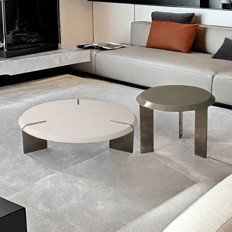 Table basse moderne et simple de salon, H 11,8 po x L 35,4 po x l 35,4 po