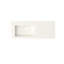 Lavabo de meuble-lavabo de salle de bain à surface solide en résine pierre, finition blanc mat, profondeur 48,19 po, largeur 18,67 po, hauteur 6,04 po, poids lourd 47,96 lb, convenant à toutes les configurations et décorations