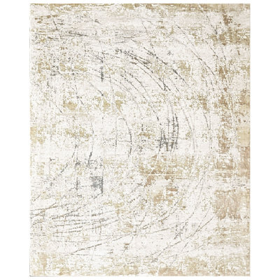 Tapis moderne abstrait en laine 8 pi 10 po x 11 pi 10 po
