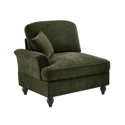 Canapé en chenille LSF avec 1 coussin - Vert
