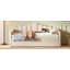 Lit de jour tapissier simple avec lit gigogne escamotable à hauteur réglable et port de charge USB et Type-C, structure de lit de jour avec 2 poches latérales-1215265423