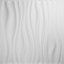 Panneau mural 3D 19,625 "x 19,625" en blanc (paquet de 10)