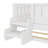 Twin With Built-In Bookshelves And Small Staircase, High-Quality Safety Rails, And Trundle,White-300984017-300984016