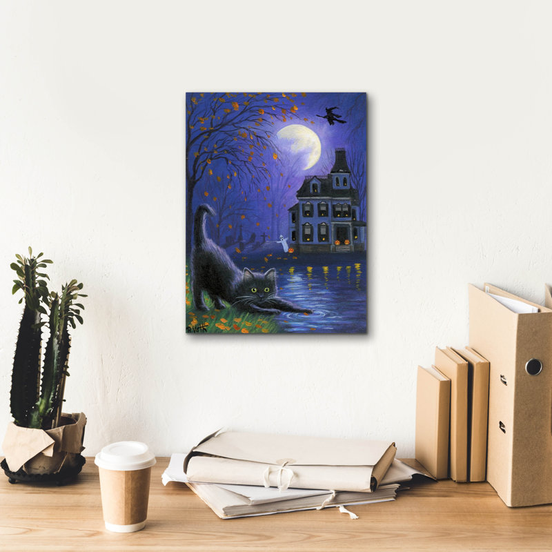 «Witch's Moon» par Bridget Voth, art mural sur toile, H 16 po x l 12 po x P 0,75 po