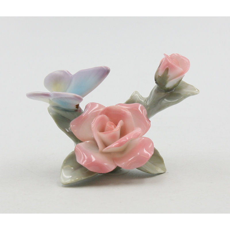 Mini Butterfly by Pink Rose Figurine- 2 1/2"H