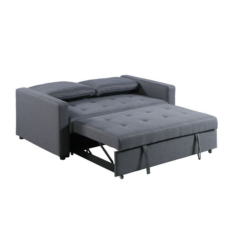 Devaeh 2 Seater Linen Blend Sleeper, Grey