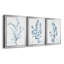 Antique Botanical In Blue VII - Ensemble de 3 peintures sur toile encadrées-2062084385-2062084388