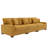 Milbrey 3 - Piece Upholstered Orange Corduroy Modular Sectional Sofa with Pillow Back and Solid Wood Legs-321230240