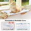 Siège de fenêtre robuste pour chat avec fenêtre en bois et métal