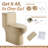 12" Rough-in One-Piece Toilet, 17" ADA Comfort Height, Dual Flush 1.1/1.6 GPF, Siphonic Tornado Flush, Rimless Bowl - Beige / Khaki-127123547