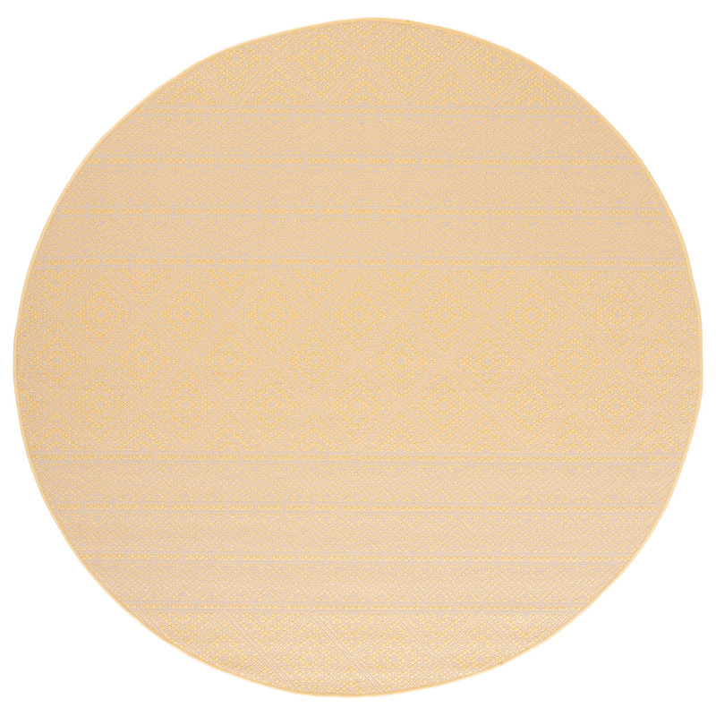Nave Performance Solid Color Indoor/Outdoor Area Rug, Round 6'7"
