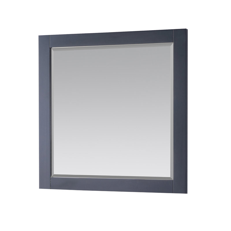 Ivy Wood Wall Mirror, White, 36" x 33.5"