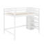 Lit mezzanine double avec garde-robe de rangement-389097636