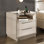 Table de chevet moderne lustrée de 24 po avec plateau en verre et station de charge