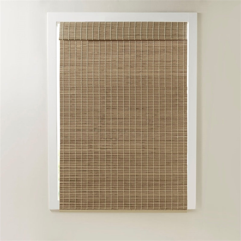 Store romain filtrant la lumière L 64 po, Bois de frêne naturel, L 33 po x L 64 po