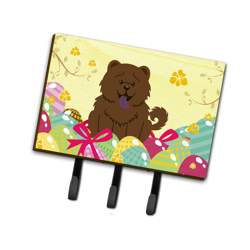 Wall Organizer with Key Hooks, Chocolate