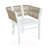 Outdoor Dining Chair Set of 2, Aluminum Frame with Comfortable Cushion, 300lbs Capacity for All-Weather Patio Seating