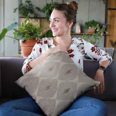 Cubes Geometric Reversible Throw Pillow