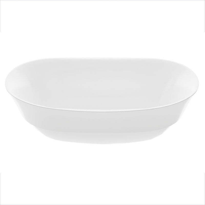 Maricela 22" Semi-Recessed Bathroom Sink, Gloss White