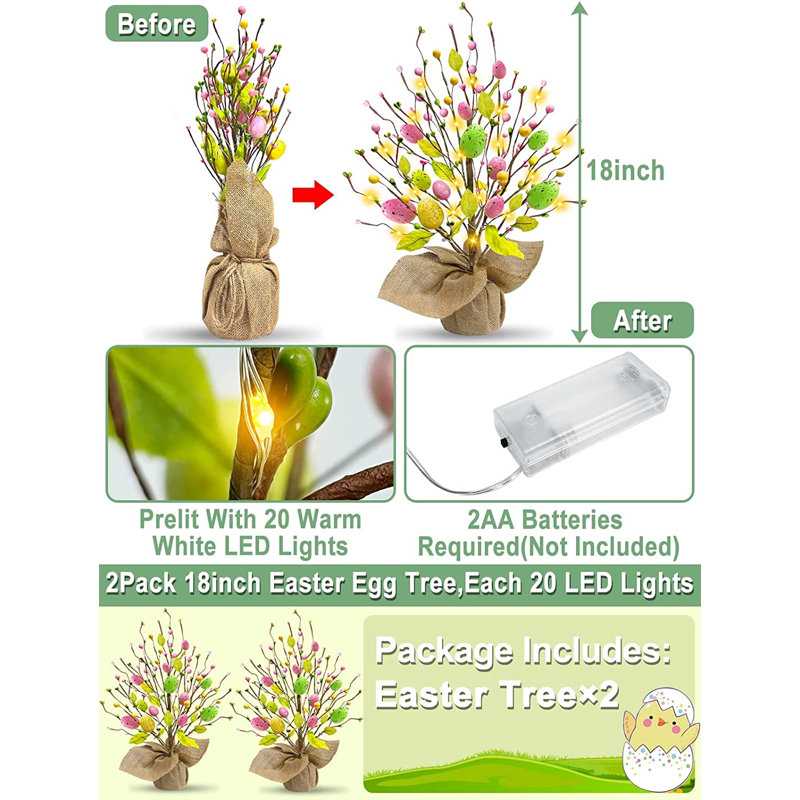 Easter Eggs Tabletop Tree Set