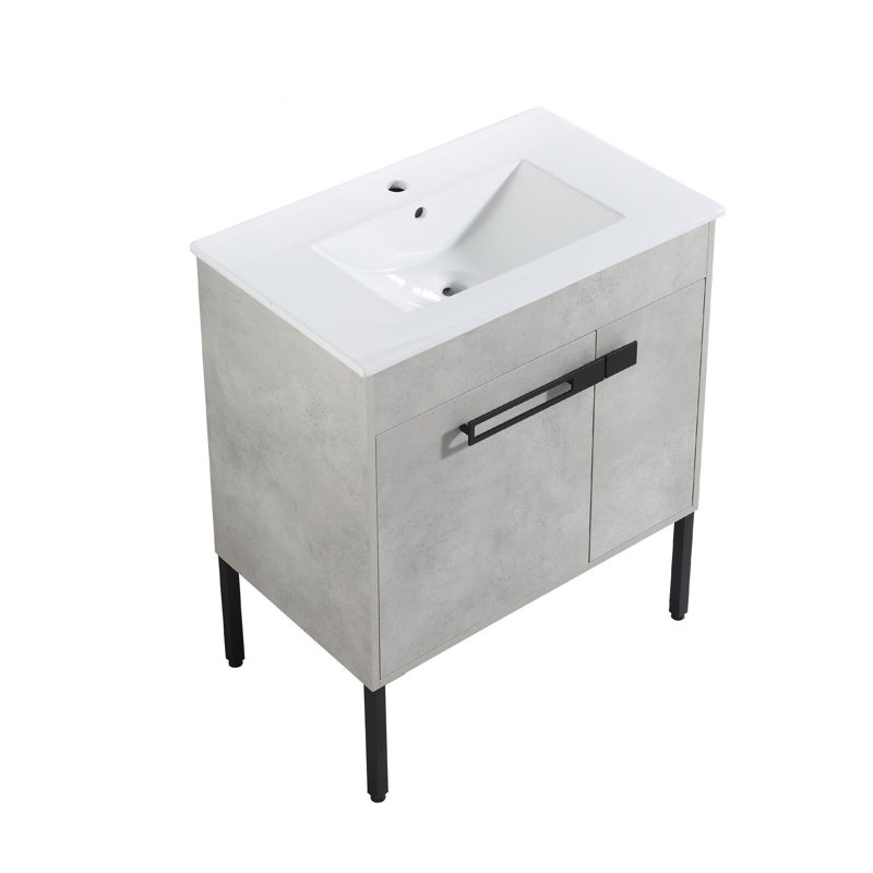 Meuble-lavabo de 30 po avec lavabo, meuble-lavabo sur pied ou flottant optionnel