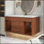 35.4"Single Bathroom Vanity With Integrated Ceramic Sink