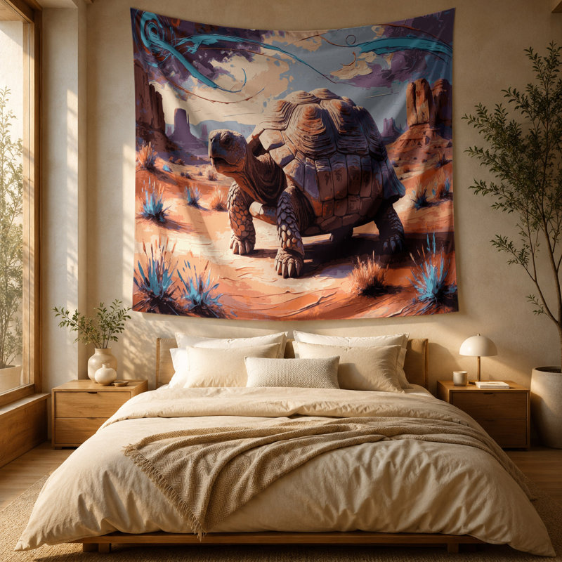 Tapisserie murale 23 tortues du Sud-Ouest, 51 po x 60 po