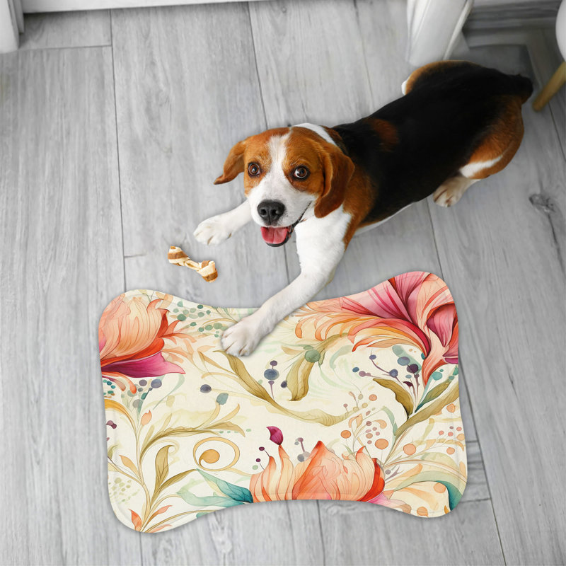 Colour Burst - 1 Piece Bone Shape Feeding Mat