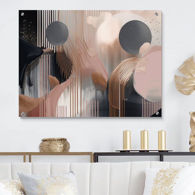 Whispers Of Marble II - Art mural abstrait en marbre pour salon, H 24 po x l 32 po