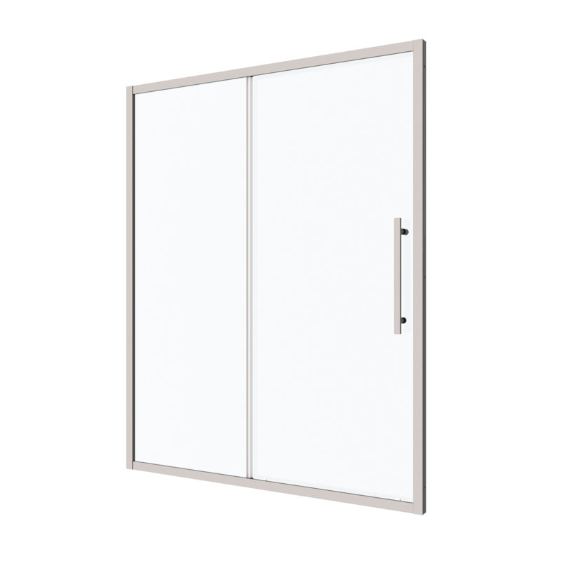 60" x 72" Chrome Tempered Glass Sliding Shower Door