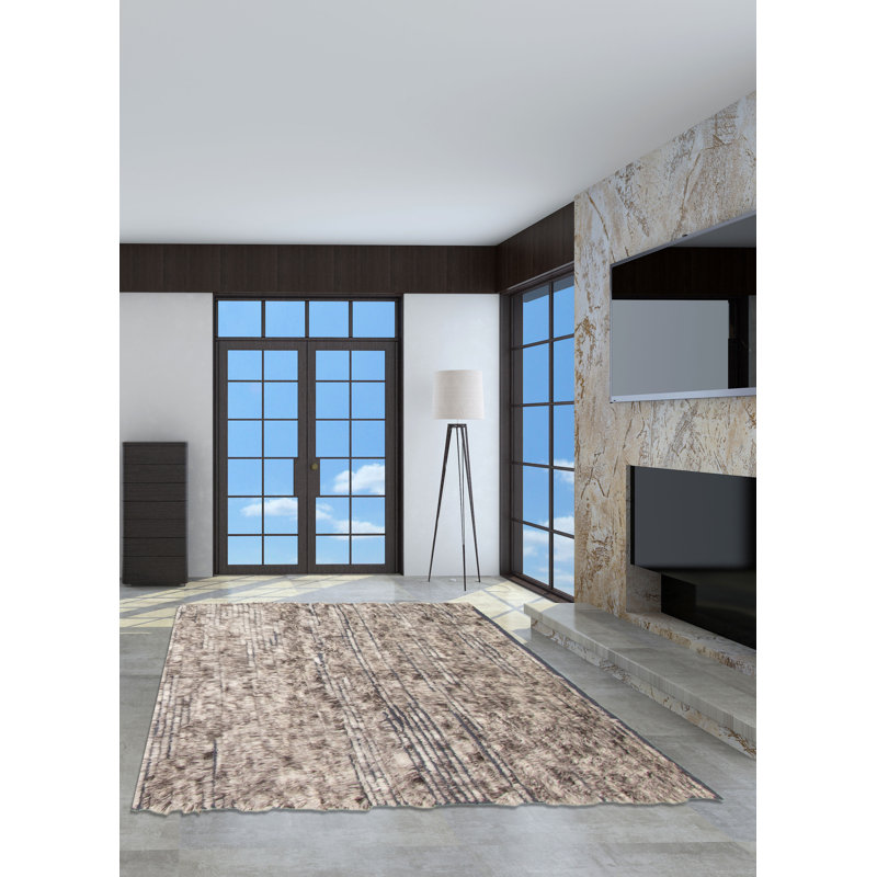 Tapis gris Tangier 4 pi 2 po x 5 pi 2 po