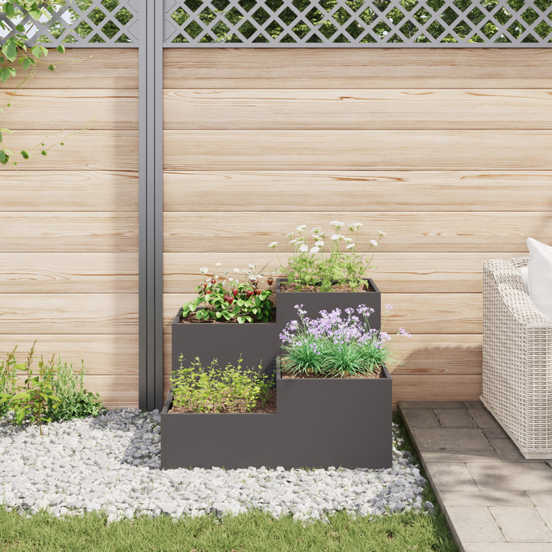 Planter Box, 60cm H x 80cm W x 80cm D, Black