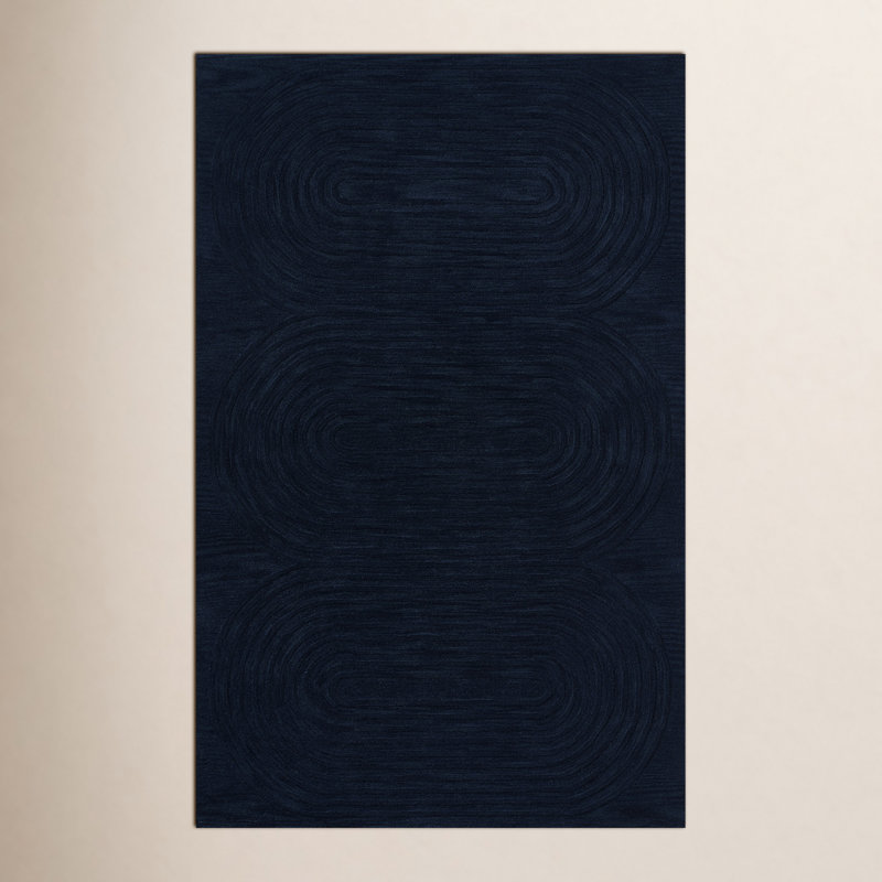Tillie Hand Tufted Wool Geometric Indoor Rug, Rectangle 5' x 8'