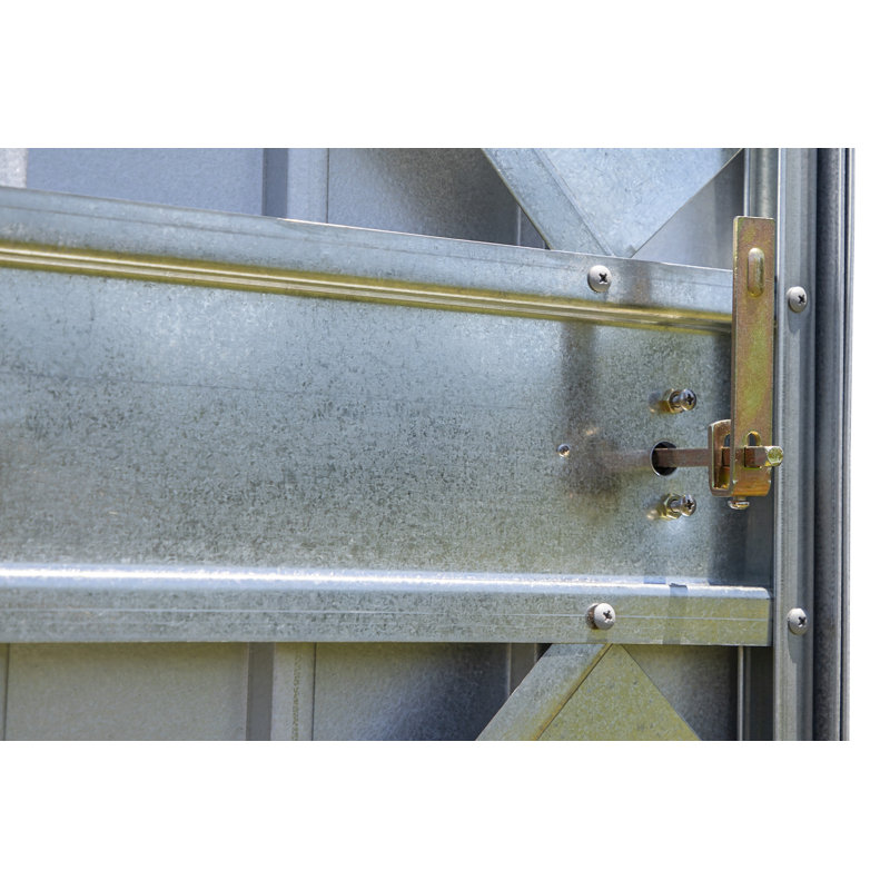 10 ft. x 8 ft. Blue Grey Galvanized Steel Storage Shed