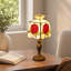 Lampe de table haute rose de 15 pouces, lampe florale décorative de style rétro avec ampoule
