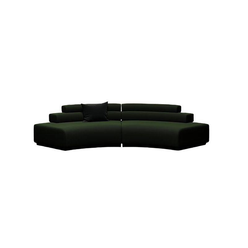 Canapé de luxe semi-circulaire courbé, 25.59" H x 118.11" W x 37.4" D