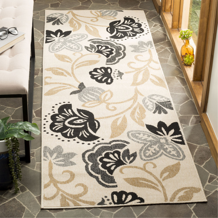 Tapis floral beige