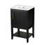 Meuble-lavabo de 20 po avec lavabo en céramique, porte, meuble-lavabo