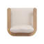 Fauteuil club d'extérieur en bois d'acacia