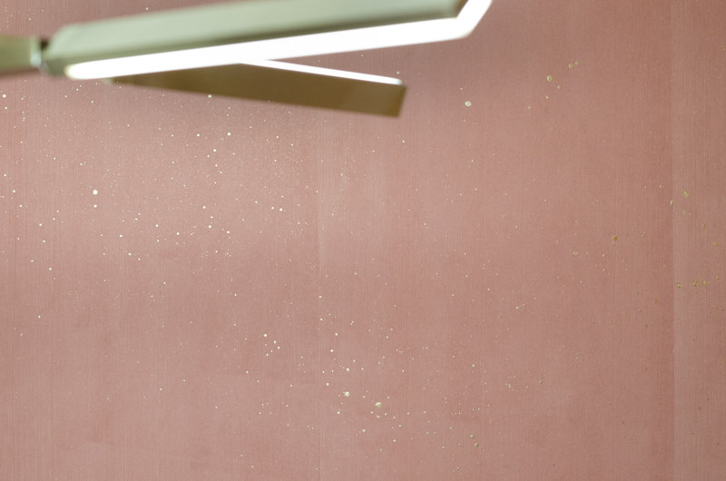 Cosmos Wallpaper, 26" W x 144" L, Blush Pink/Gold/White