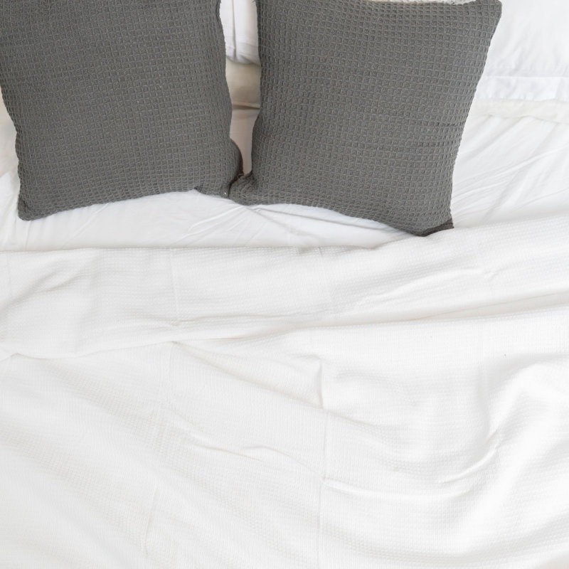 Couverture en coton, Blanc, 6.5