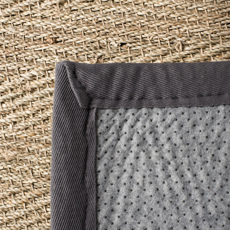 Tapis de couleur unie en fibres naturelles Peetz, Tapis de couloir 2 pi 6 po x 8 pi