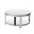 Elisete Glass Coffee Table Mirrored Top with Storage