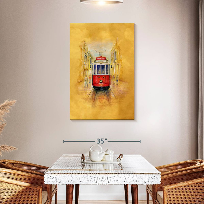 Mehar vÑ¬8stiklal Caddesi Red Tram, 45" H x 30" W