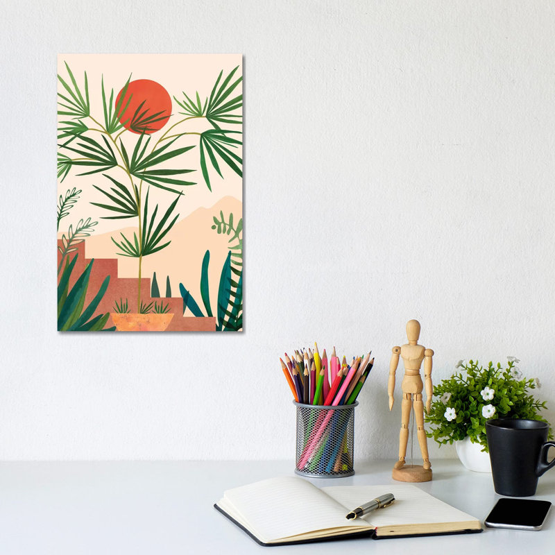 Weekend In Mojave by Modern Tropical - Wrapped Canvas Painting, 20.32 cm H x 30.48 cm W
