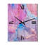 Rose et bleu liquide Art I - horloge murale abstraite en métal-651806713