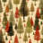 Fir Trees Pattern - Orange Metal Print for Home Decor