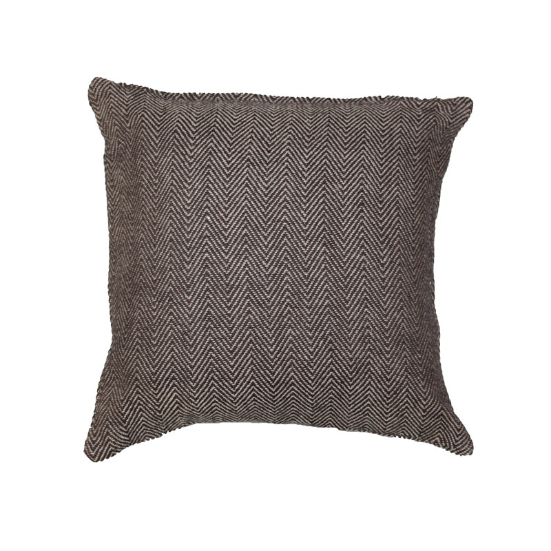 Throws Chevron Cotton Throw Pillow, Black